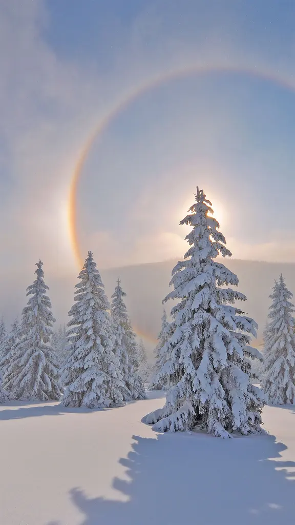 厄尔士山脉上的光晕，德国萨克森州