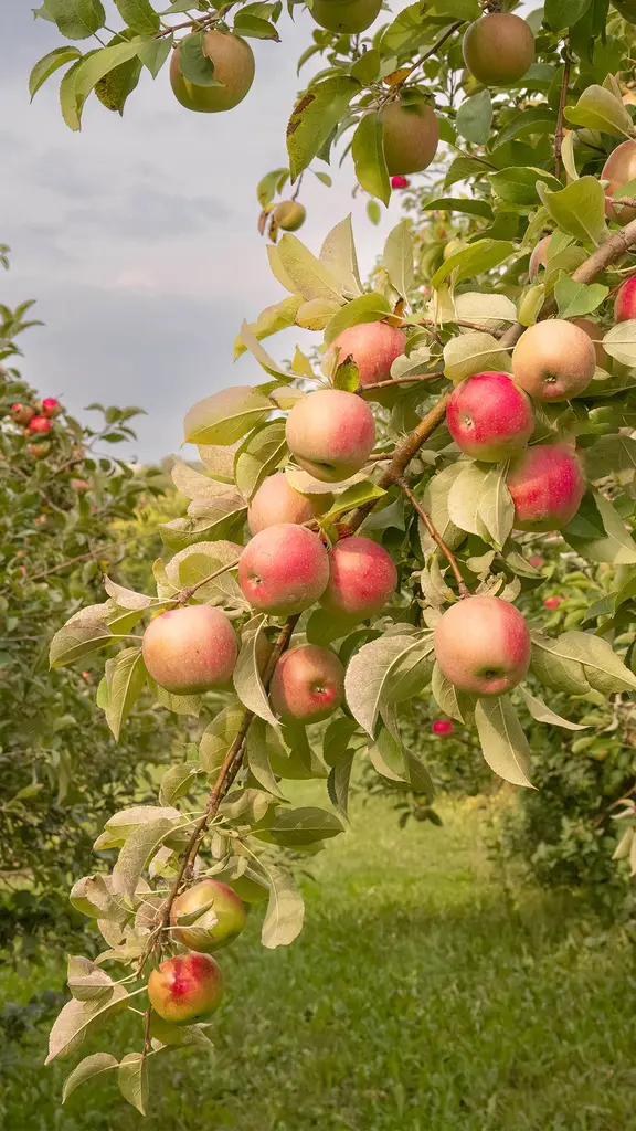 Apples ready for harvest, Minnesota, United States