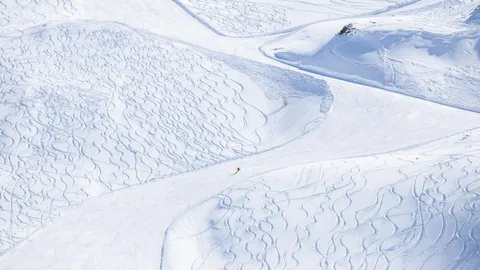 雪に覆われたアルプスの峠