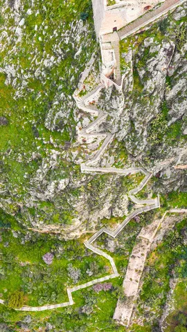 The staircase of the Fortress of Palamidi, Nafplio, Greece