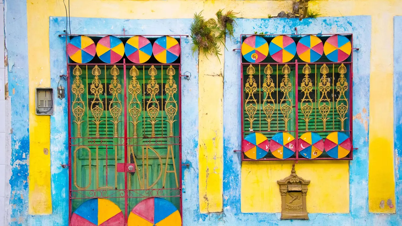 Colourful house in Olinda, Brazil