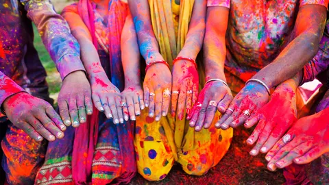 Holi colour splash