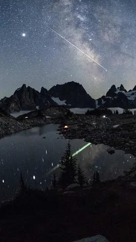 星降る夜の水鏡