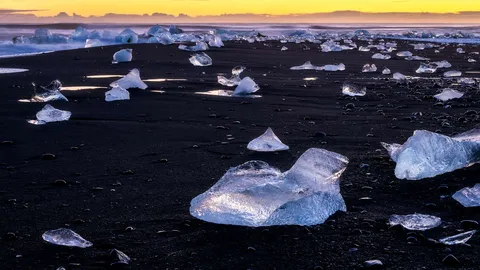 &iexcl;Una playa de cristal congelado!